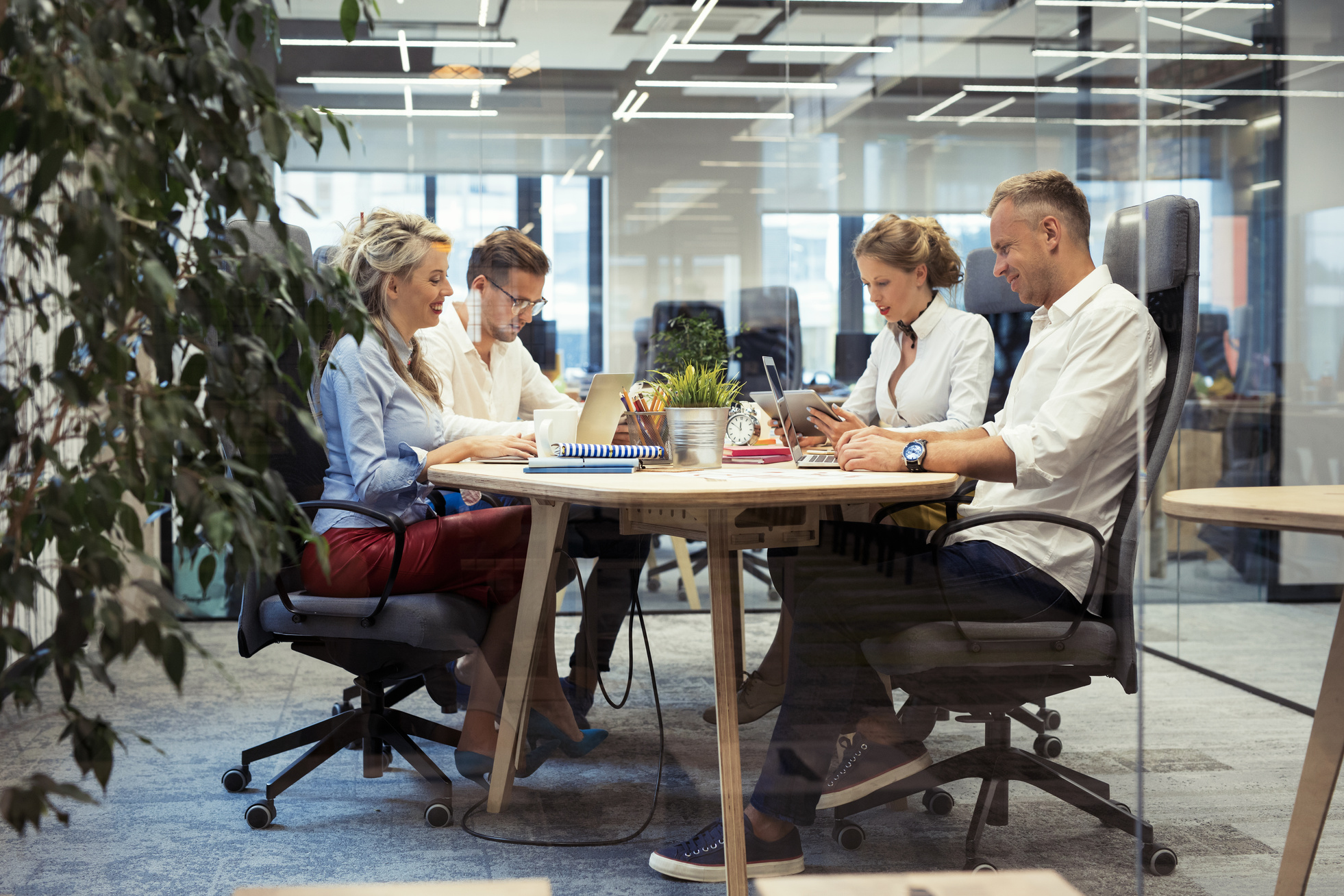 Group of People Working Together